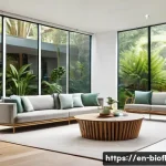 Home 13 바이오필릭 주거의 고객 요구 분석 - A bright and airy modern living room flooded with abundant natural light streaming through large flo...